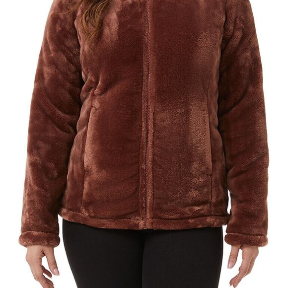 New 32 Degrees Heat Women's Full Zip Plush Jacket Size XXL Amber Super Soft - Picture 6 of 14